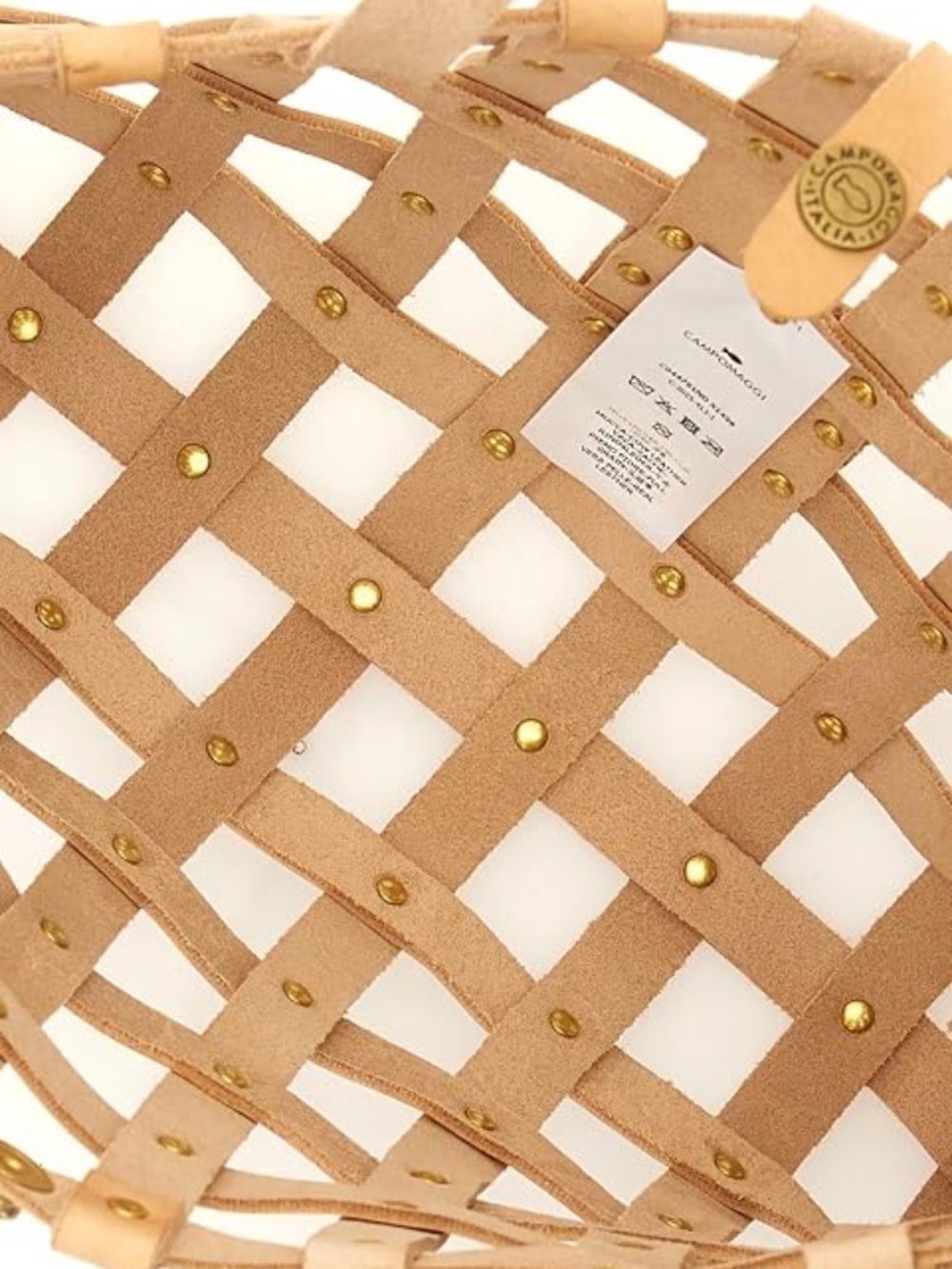 CAMPOMAGGI "VALERIA" Small Shopping Bag in woven cowhide leather - Picture 7 of 8
